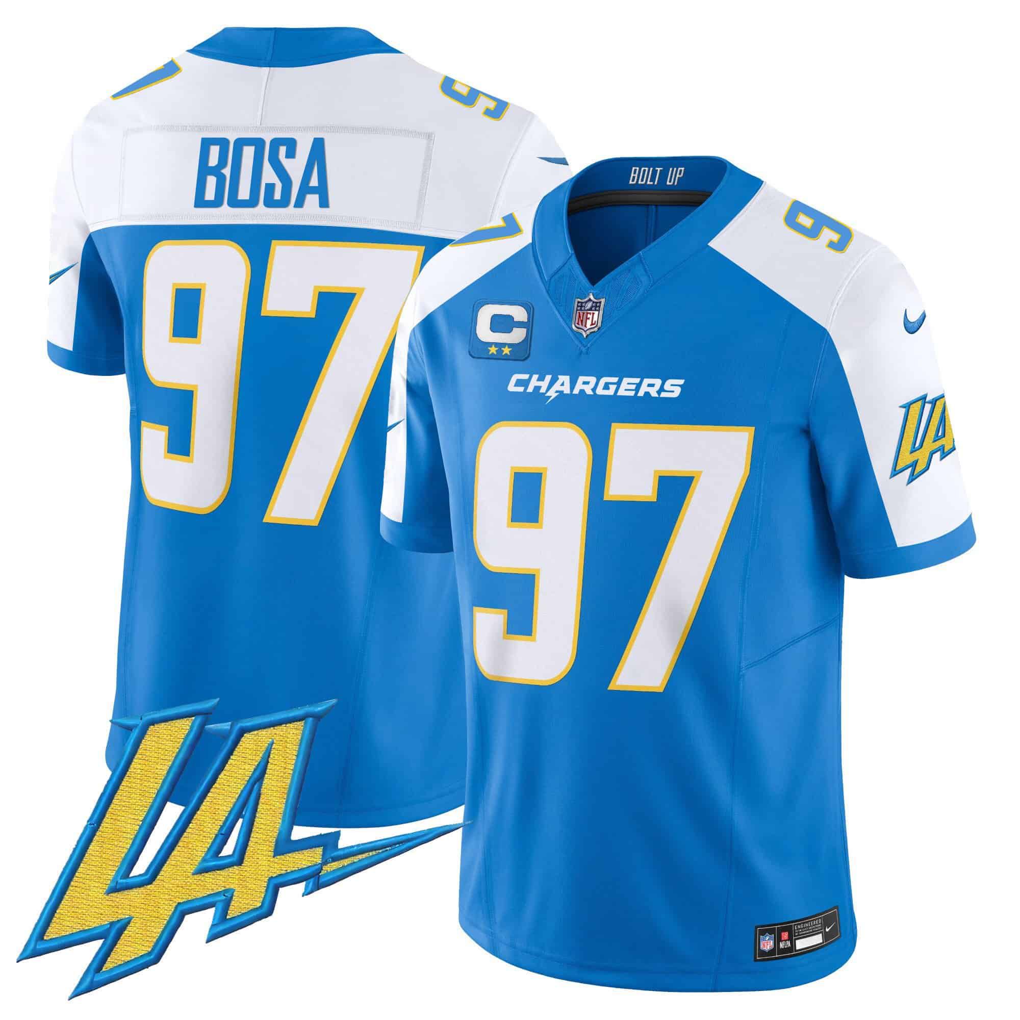 Men Los Angeles Chargers #97 Bosa Light Blue 2024 Nike Vapor Limited NFL Jersey->indianapolis colts->NFL Jersey